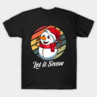 Snowman - Retro Style Vintage Winter Xmas T-Shirt